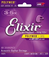 Фото - Струны Elixir Acoustic 80/20 Bronze PW Light-Medium 12-56 