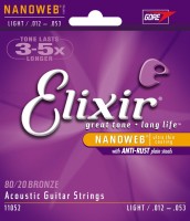 Струны Elixir Acoustic 80/20 Bronze NW Light 12-53 