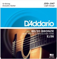 Фото - Струны DAddario 80/20 Bronze 12-String 10-47 