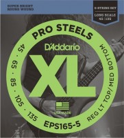 Фото - Струны DAddario XL ProSteels 5-String Bass 45-135 