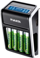 Фото - Зарядка аккумуляторных батареек Varta LCD Plug Charger + 4xAA 2100 mAh 