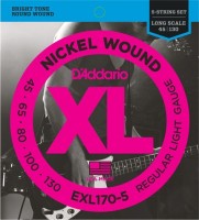 Фото - Струны DAddario XL Nickel Wound Bass 5-String 45-130 