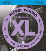Фото - Струны DAddario XL Nickel Wound Bass 40-100 