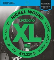 Фото - Струны DAddario XL Nickel Wound Bass 5-String 40-125 