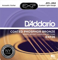Фото - Струны DAddario EXP Coated Phosphor Bronze 11-52 