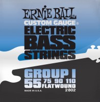 Фото - Струны Ernie Ball Flatwound Group I Bass 55-110 