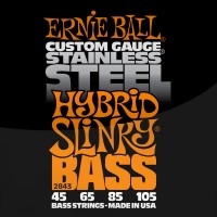 Фото - Струны Ernie Ball Slinky Stainless Steel Bass 45-105 