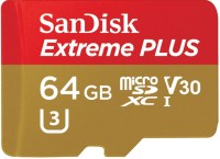 Фото - Карта памяти SanDisk Extreme Plus V30 microSD UHS-I U3 64 ГБ