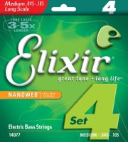 Струны Elixir Bass Nanoweb 45-105 