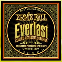 Фото - Струны Ernie Ball Everlast Coated 80/20 Bronze 12-54 