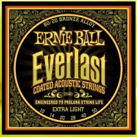 Фото - Струны Ernie Ball Everlast Coated 80/20 Bronze 10-50 