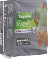 Фото - Подгузники Depend Pants Man L / 9 pcs 