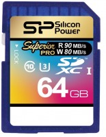 Фото - Карта памяти Silicon Power Superior Pro SD UHS-I U3 64 ГБ