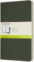 Фото - Блокнот Moleskine Set of 3 Plain Cahier Journals Large Green 