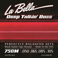Фото - Струны La Bella Deep Talkin' Bass Black Nylon Tape  50-105 