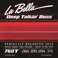 Фото - Струны La Bella Deep Talkin' Bass White Nylon Tape 60-115 