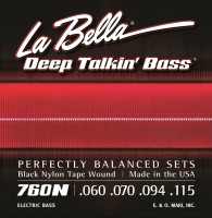 Фото - Струны La Bella Deep Talkin' Bass Black Nylon Tape 60-115 