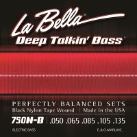 Фото - Струны La Bella Deep Talkin' Bass  Black Nylon Tape 5-String 50-135 