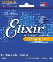 Фото - Струны Elixir Electric Nanoweb Light 12-String 10-46 