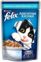 Фото - Корм для кошек Felix Packaging Adult Fantastic Jelly Salmon/Beans  20 pcs