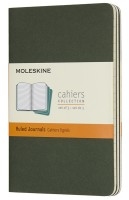 Фото - Блокнот Moleskine Set of 3 Ruled Cahier Journals Pocket Green 