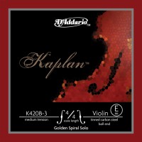 Фото - Струны DAddario Kaplan Violin E Strings 4/4 Medium Carbon Steel 