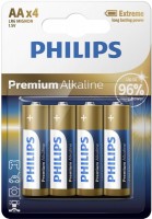 Фото - Аккумулятор / батарейка Philips Premium Alkaline 4xAA 