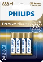 Фото - Аккумулятор / батарейка Philips Premium Alkaline 4xAAA 