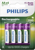 Фото - Аккумулятор / батарейка Philips Rechargeable 4xAA 2500 mAh 