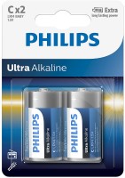 Фото - Аккумулятор / батарейка Philips Ultra Alkaline 2xC 