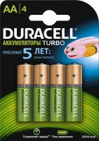 Фото - Аккумулятор / батарейка Duracell  4xAA Turbo 2500 mAh