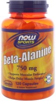 Фото - Аминокислоты Now Beta-Alanine 750 mg 120 cap 