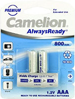 Фото - Аккумулятор / батарейка Camelion Always Ready  2xAAA 800 mAh