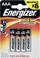 Фото - Аккумулятор / батарейка Energizer Max  6xAAA