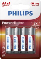 Фото - Аккумулятор / батарейка Philips Power Alkaline  4xAA