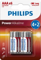 Фото - Аккумулятор / батарейка Philips Power Alkaline  6xAAA