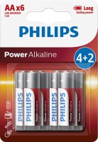 Фото - Аккумулятор / батарейка Philips Power Alkaline  6xAA