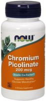 Фото - Сжигатель жира Now Chromium Picolinate 200 mcg 100 шт