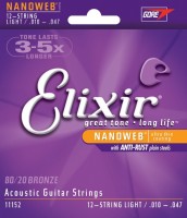 Фото - Струны Elixir Acoustic 80/20 Bronze NW 12-String 10-47 
