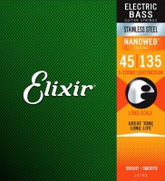 Фото - Струны Elixir Bass Stainless Steel Nanoweb 5-String 45-135 