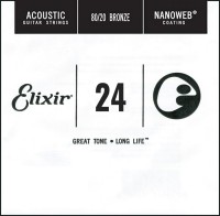Фото - Струны Elixir Acoustic Nanoweb 80/20 Bronze Single 24 