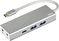 Фото - Картридер / USB-хаб Hama USB 3.1 Type-C Hub 1:3 