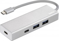 Фото - Картридер / USB-хаб Hama USB 3.1 Type-C Hub 1:4 Aluminium 