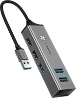 Фото - Картридер / USB-хаб BASEUS USB-A to 3xUSB 3.0 and 2xUSB 2.0 