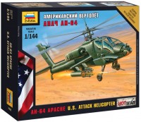 Фото - Сборная модель Zvezda AH-64 Apache U.S. Attack Helicopter (1:144) 