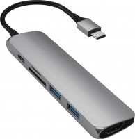 Картридер / USB-хаб Satechi Slim Aluminum Type-C Multi-Port Adapter V2 