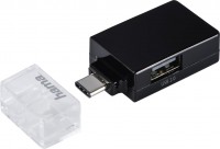 Фото - Картридер / USB-хаб Hama Pocket 1:3 USB Type-C Hub 