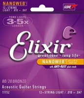 Фото - Струны Elixir Acoustic 80/20 Bronze NW Light 12-String 10-47 