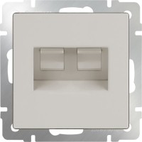 Фото - Розетка Werkel WL03-RJ45+RJ45 слоновая кость