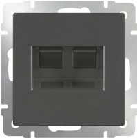 Фото - Розетка Werkel WL07-RJ45+RJ45 графит